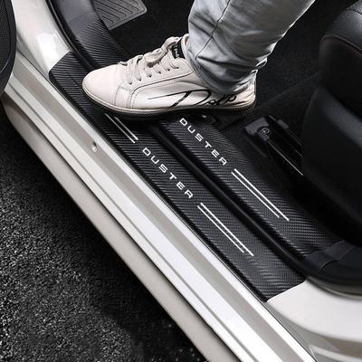 60X7CM Carbon Fiber Car Door Threshold Protective Sticker For Renault Duster 2013- 2014 2015 2017 2018