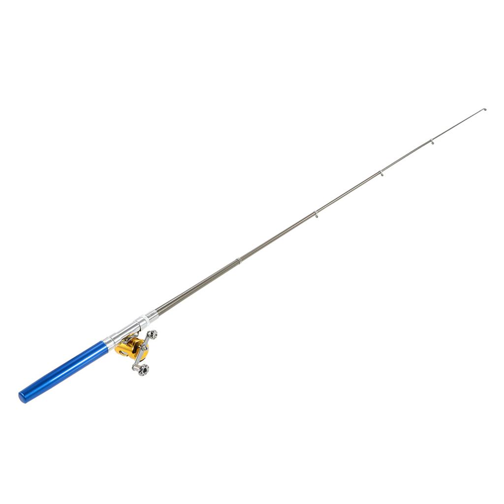 Fishing Rod Reel Combo Kit Set Mini Telescopic Portable Pocket Pen Fishing Rod Pole + Reel Aluminum Alloy Fishing