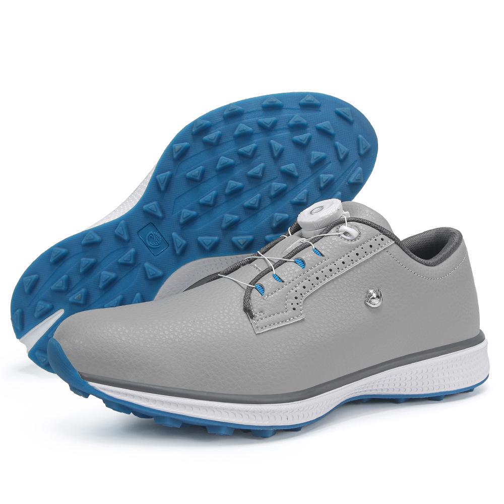 Men s Plus Size Golf Shoes with Rotary Buckle and Fixed Spikes 41