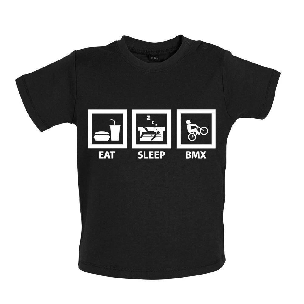 

Eat Sleep BMX - Baby Kids Boys Girls Unisex T-Shirt / Babygrow - Motocross Cycling Cyclist Bike Biker 120