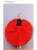 720° Chiffon Swing Skirt: High Waist, Ethnic Dance Red, Slimming Design