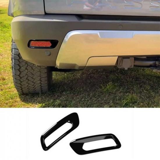 For Honda Passport 2026 Gloss Black Rear Bumper Fog Light Frame Trim Cov 2pcs