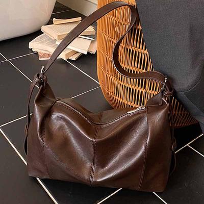 Retro Casual Big Bag Women's 2025 New Korean Version Large-capacity Fashion Tote Bag Foreign Style Shoulder Messenger Bag Tide