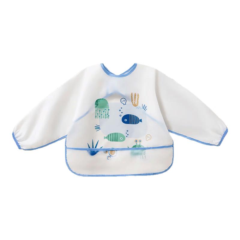 Beitais Waterproof Long Sleeve Children's Feeding Smock Bib