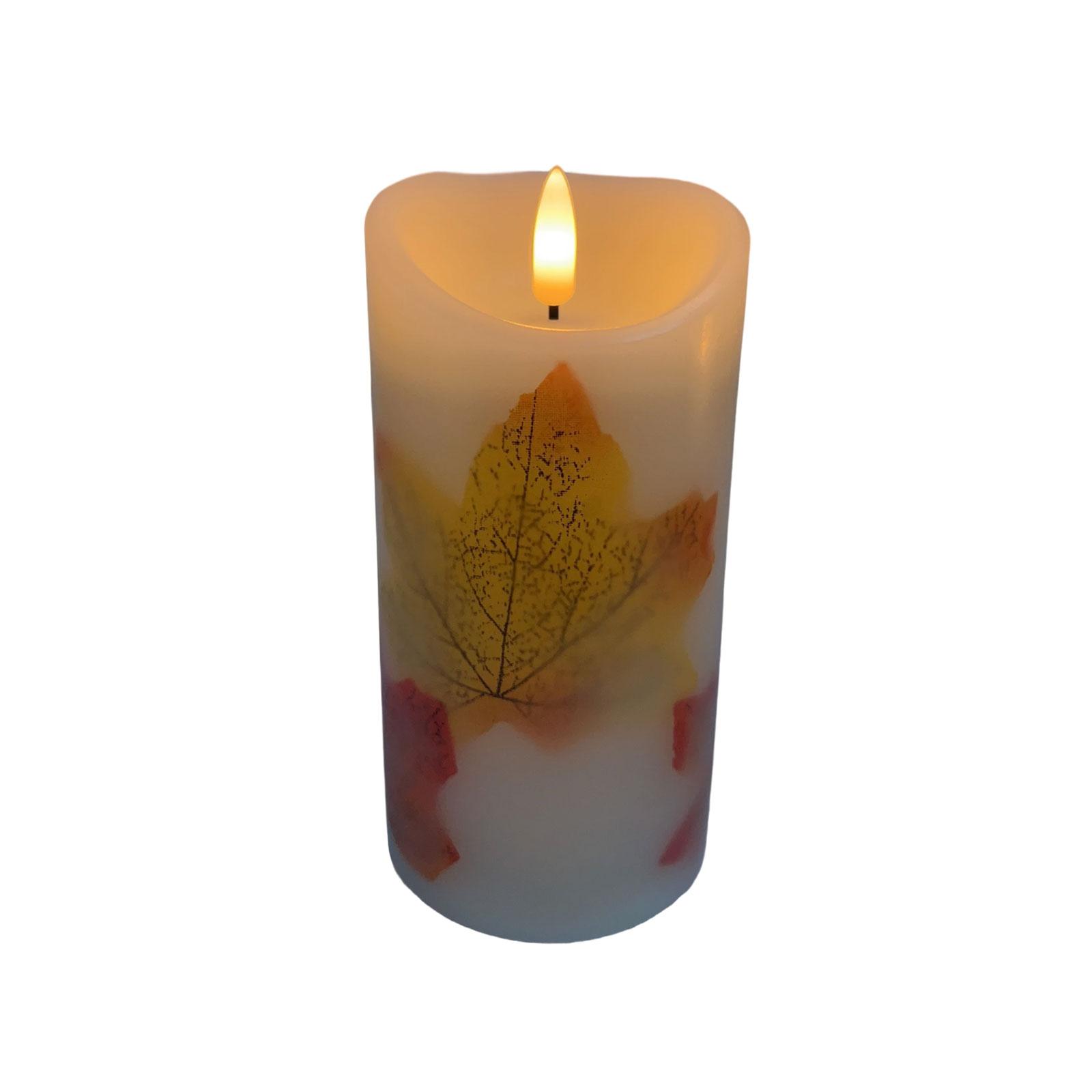 

LED Electronic Candle Light Maple Leaf Simulation Swing Home Thanksgiving Christmas Hotel Decoration One Size