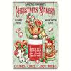 1pc Vintage Metal Tin Sign Wall Art - 7.87x11.81inch Christmas Bakery Decorative Plaque, Humorous Farmhouse Kitchen Decor