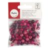 Assort. Perles en bois , FSC 100%, 8mm , tons baies, polies, 84 pces