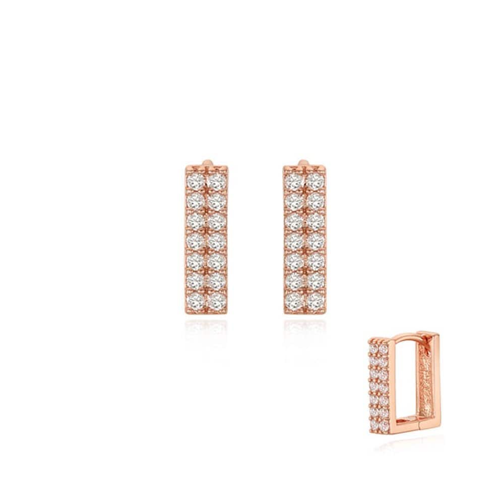 STONEHENGE Silver One-Touch Earrings Sc1749