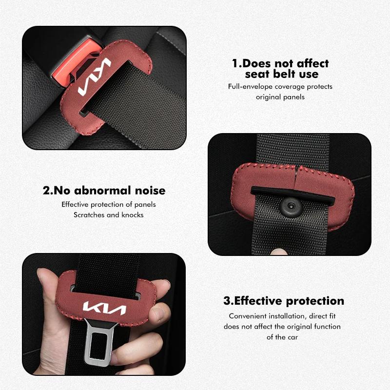 Car Seat Belt Buckle Protector Button Case Anti-Scratch Cover For KIA Rio K5 K2 Sportage Ceed Sorento Picanto Stinger Soul gbfu50