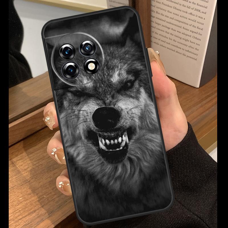 Angry Wolf Case For OnePlus 15 R 13T 13R 12R 10T 8T 13 12 11 9 10 Pro Nord 5 CE 4 2 3 Lite N20 N30 Cover