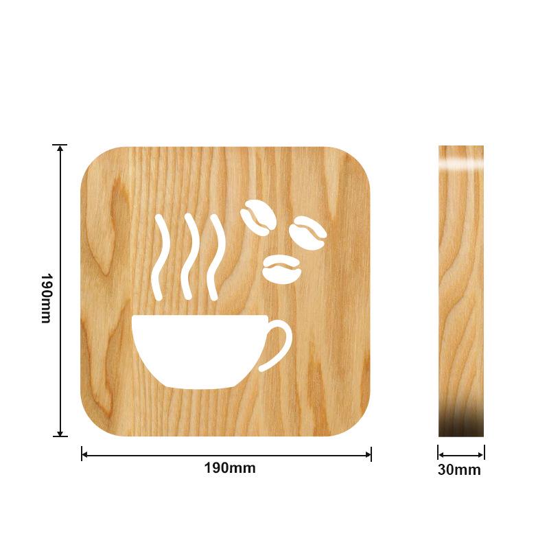 Innovative 3D LED Coffee Night Light for Bedroom Ambiance - Unique Gift FS-T1879W