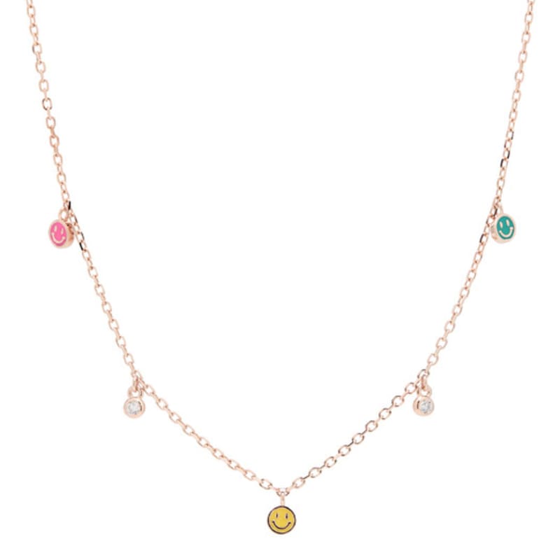 JYDDM 925 Colorful Smile Necklace