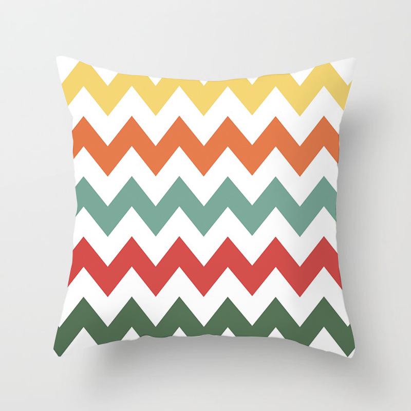 

Ins Simple Style Car Cushion Cover Geometric Abstract Sofa Square Pillow Cover Cushion Cover Home Furnishings 45 * 45Cm (excluding pillow core)