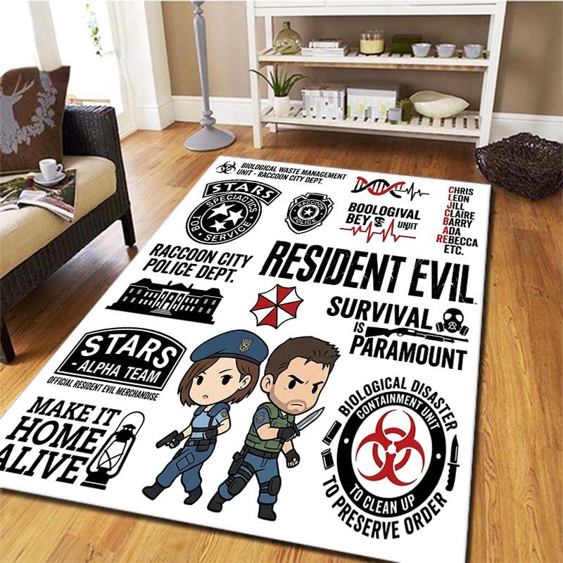 Resident Evil Carpet Rug For Living Room Bedroom Home Sofa Decoration Kids Play Nonslip Floor Mat