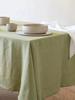 100%Linen Tablecloth, Natural Durable Material Rectangle Dust-Proof Table Cover,for Kitchen Dinning Party Tea Table  Decoration