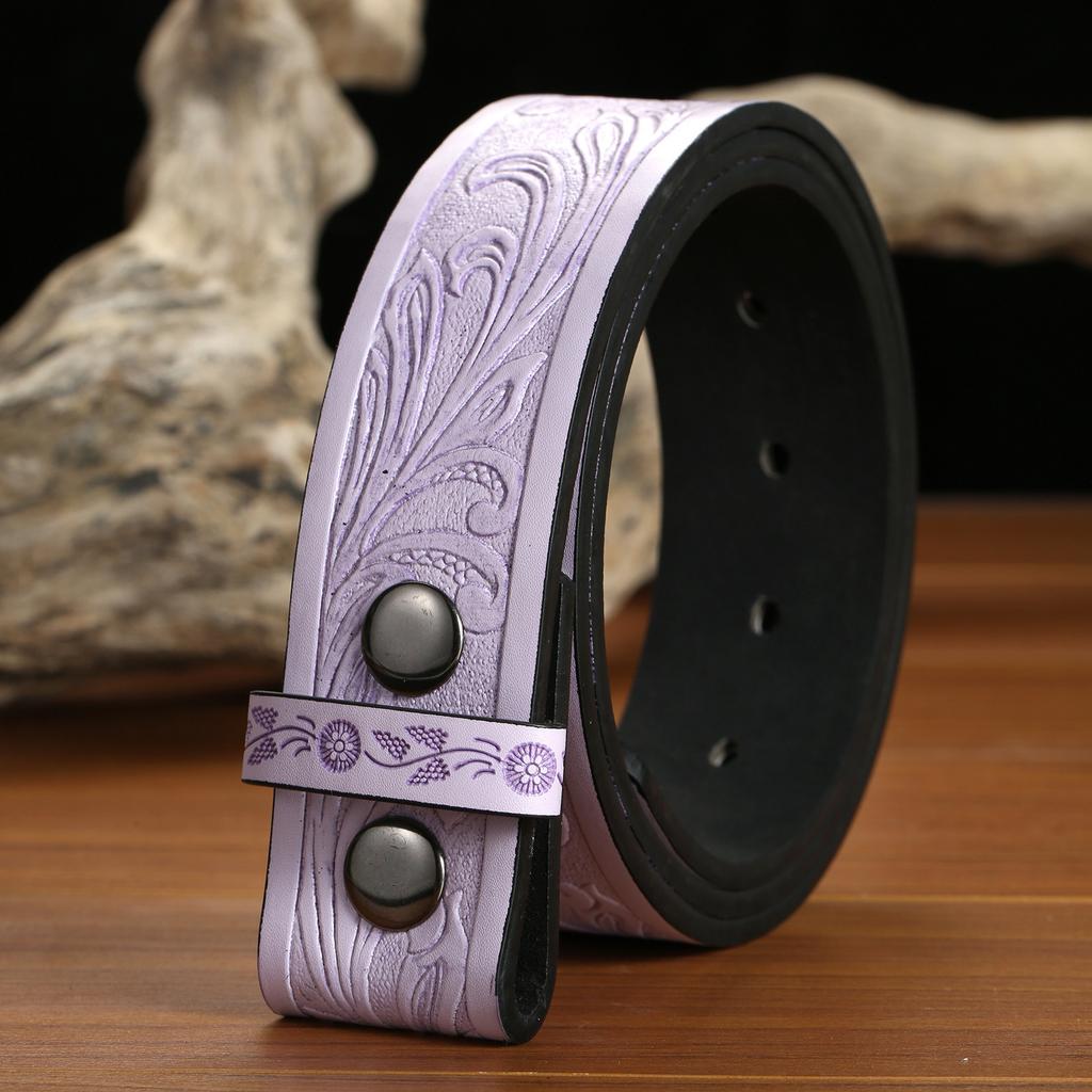 Cinto de Uso Personalizado Estilo Denim Ocidental Design Retrô Estilo Neutro Masculino E Feminino Cinto Em Relevo