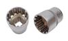 16-Piece Spline Socket Set, Multi-Socket, Inch and Metric Sizes, 1/2" Drive, 12.7sq, Special Shape, Nut and Bolt Removal
