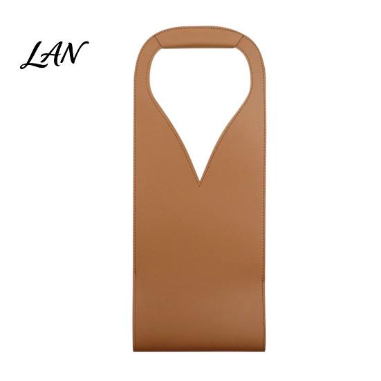 Wine Tote Bag Faux Leather Bag, Portable Carrier Pouch, Waterproof Bottle Pouch Single Holder Protector Sleeve for Champagne Beer