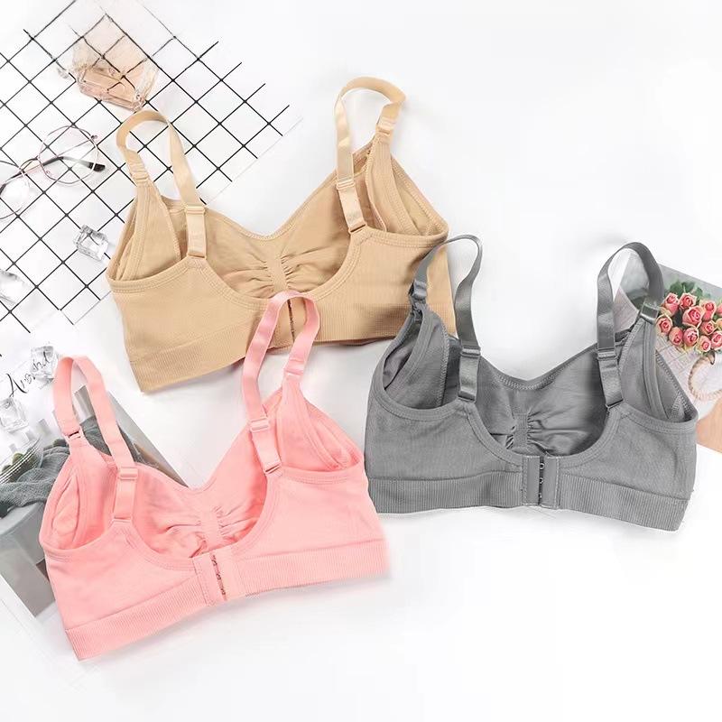 Wire-Free Plus Size Front Closure Nursing Bra for Pregnant Women - Adjustable, Seamless Design for Comfortable Feeding