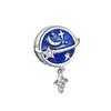 New 2024 925 Sterling Silver Plated Blue Pave Series Star Owl Butterfly Moon Pendant Diy Jewelry Bead Fit European Bracelet
