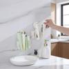 Suction Cup Storage Rack Wall Mounted Makeup Organizer Multiple Compartments Box for Cosmetics Sorting Bathroom Use