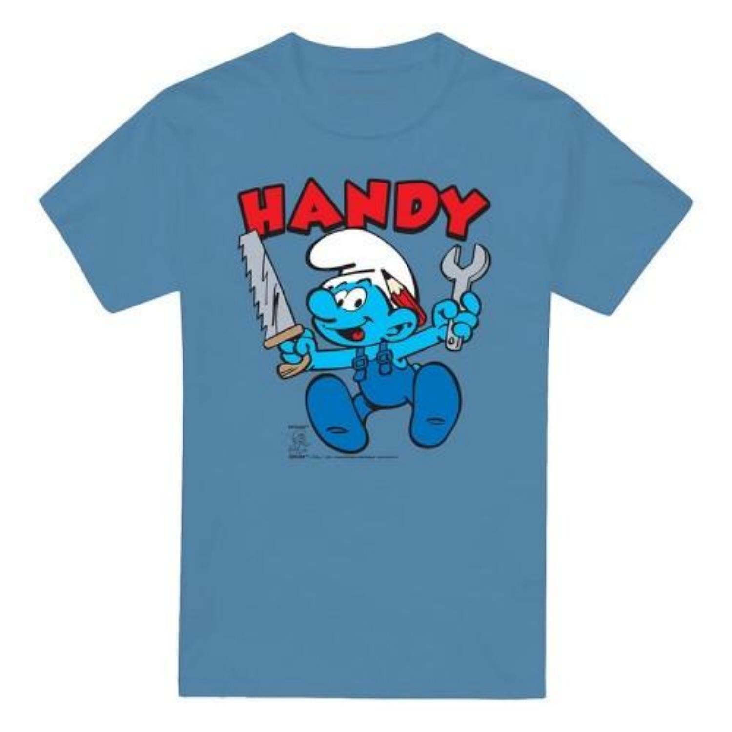 The Smurfs Unisex Adult Handy Smurf T-Shirt S