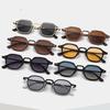 Y2K Fashion Metal Frame Small Square Sunglasses Vintage UV400 Protection Punk Sun Glasses Driving Shades for Women & Men