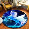 Cartoon Cute Unicorn Pattern Area Rug Round Floor Mat Living Room Carpet Bathroom Kitchen Rug Doormat