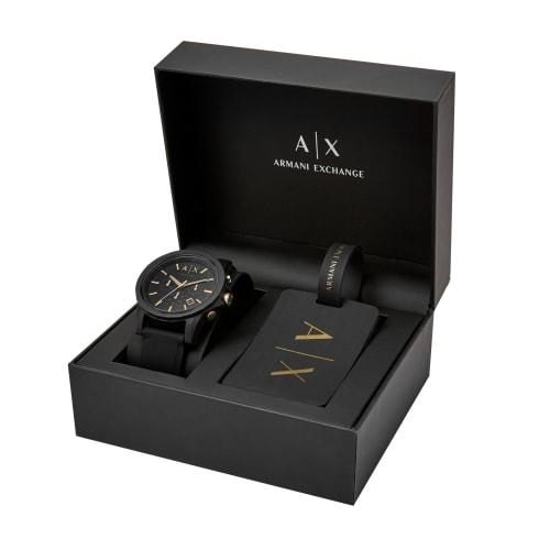 Armani Exchange ARMANI EXCHANGE AX7105 Outer Banks Men's Watch with Travel Tag Gift Set