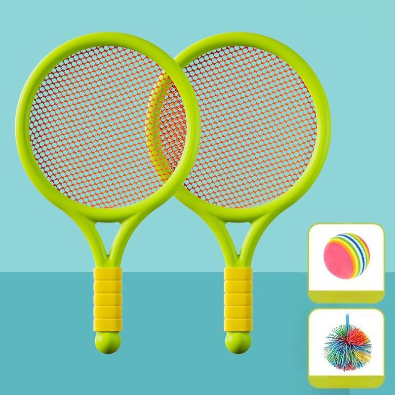 Creative Children's Badminton Racket Elastic Racket Parent-child Interaction Outdoor Sports Tennis Racket Set Puzzle Toy Gift