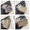 Bolsa de pano de vela nacional feminina verão moda portátil lancheira de linho bolsa bento