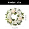 Practical Handmade Silk Rose Wreath with Leaf Portable Accessory for Weddings and Home Decoration Florals Garlands