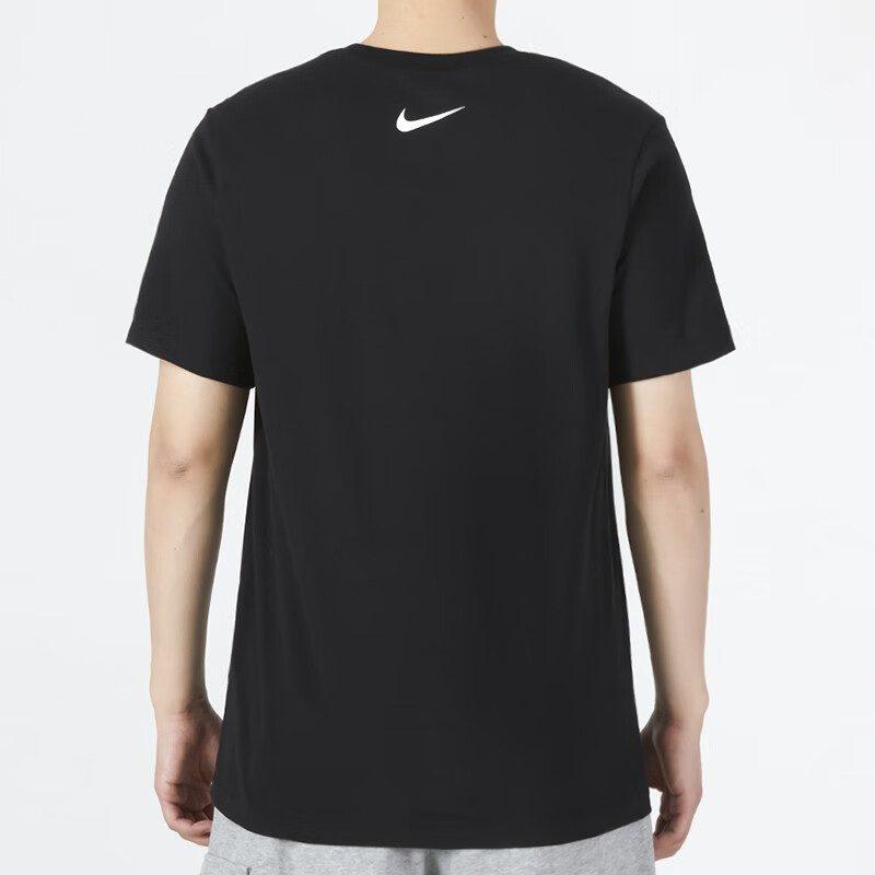 Nike T Shirts Men's Black Crew Neck Moderate Straight Fit DV3188-010