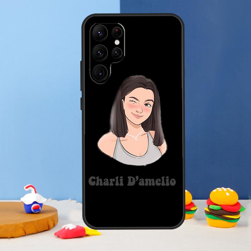 

Charli Damelio Donut Phone Case For Samsung Galaxy S25 S24 Ultra S9 S10 S20 S22 S21 S23 Plus S24 FE Cover Coque Galaxy S9 Plus