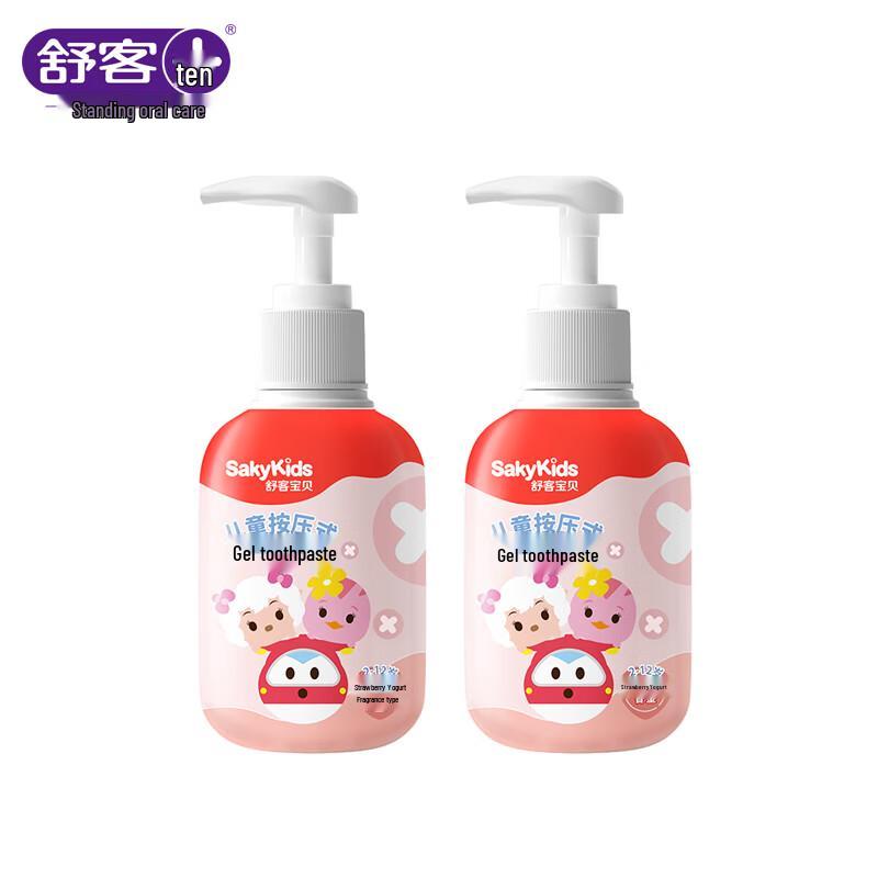 Shuke Kids Press Gel Toothpaste, Strawberry Flavor