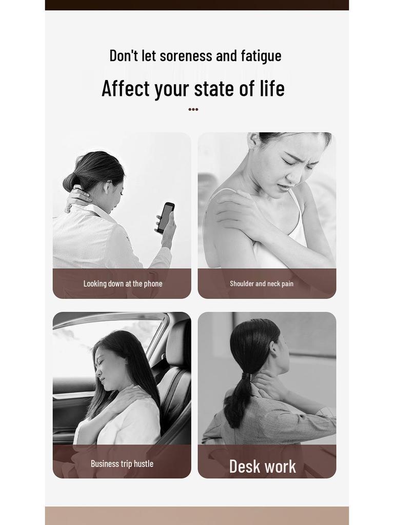 Portable Shoulder and Neck Massager with Heat and Human Hand Imitation Kneading