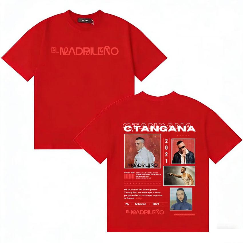 

Rapper C TANGANA Puchito El Madrileno Merch T Shirts Unisex Women Fashion Hip Hop Short Sleeve Tshirt High Quality Cotton Tshirts S