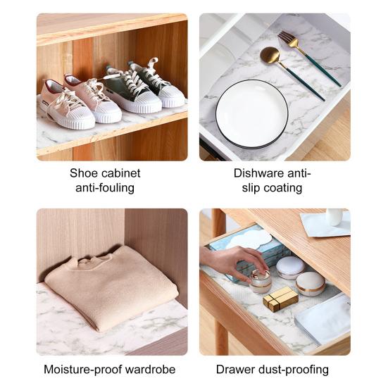 1 Roll 30/45CMx300CM Cabinet Liner Waterproof PVC Drawer Shelf Liner Dust-proof Cuttable