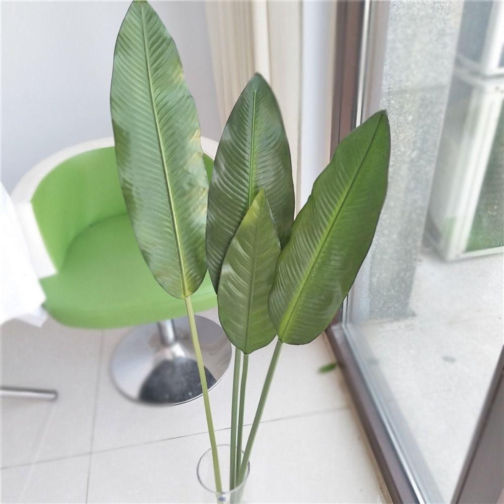 Plastic Artificial Large Banana Leaf Tropical Plants Fake Plants  Wedding Hotel Decor