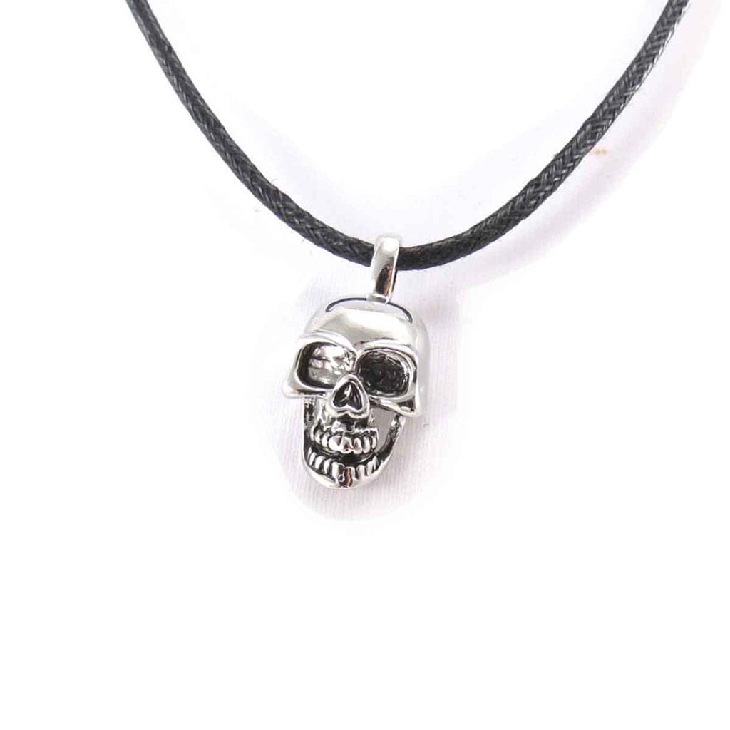 Les Trésors De Lily [J8066] - Aged Silver 'Skull' Designer Necklace