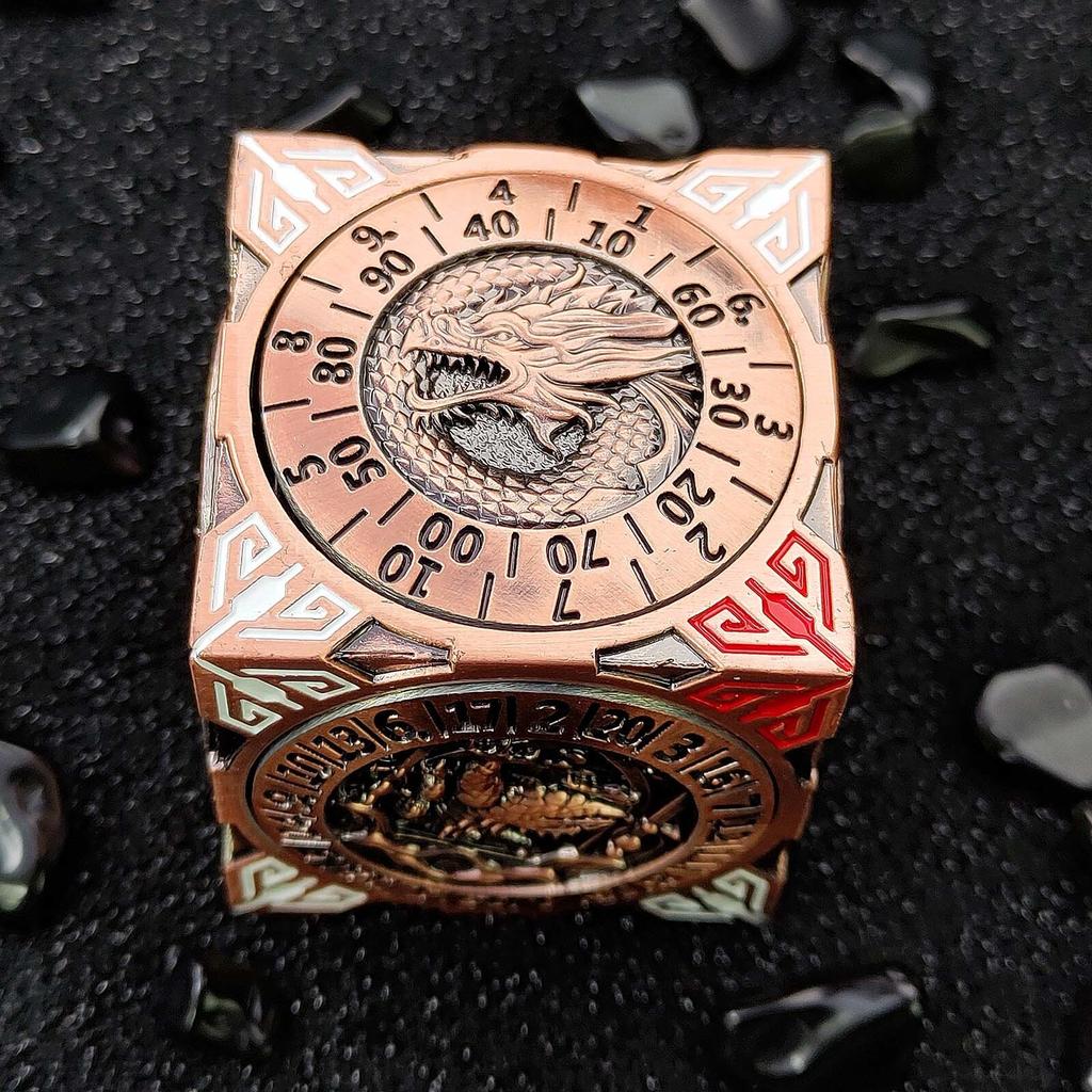 7-IN-1 Six Sided Rotating DND Dice Dungeon And Dragon Table Role Play Game Dice D4 D6 D8 D12 D20 D10/% Polyhedral Wheel Dice