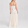 Spot women's summer new celebrity chiffon long dress three-dimensional flower splicing suspender dress