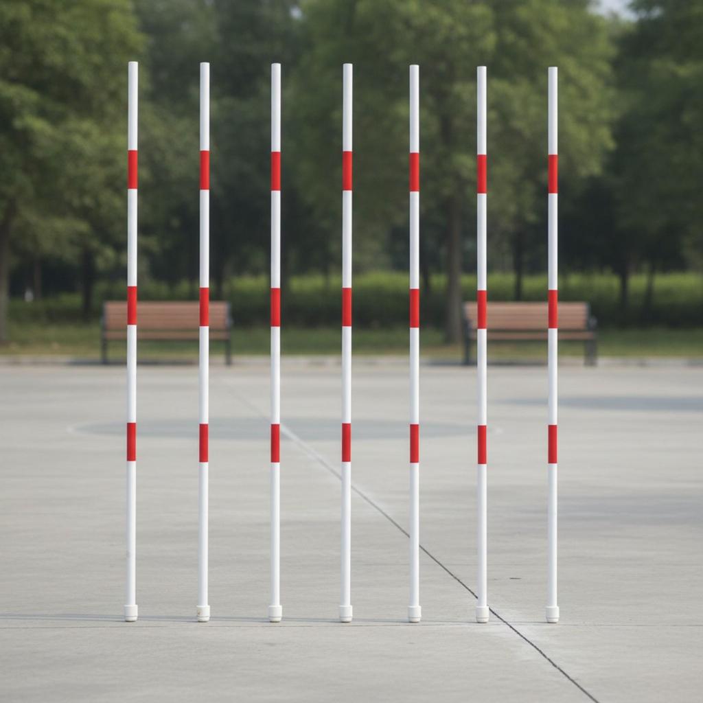 5 Pieces Lightweight Slalom Poles Soccer Training Poles, for Field Marking,