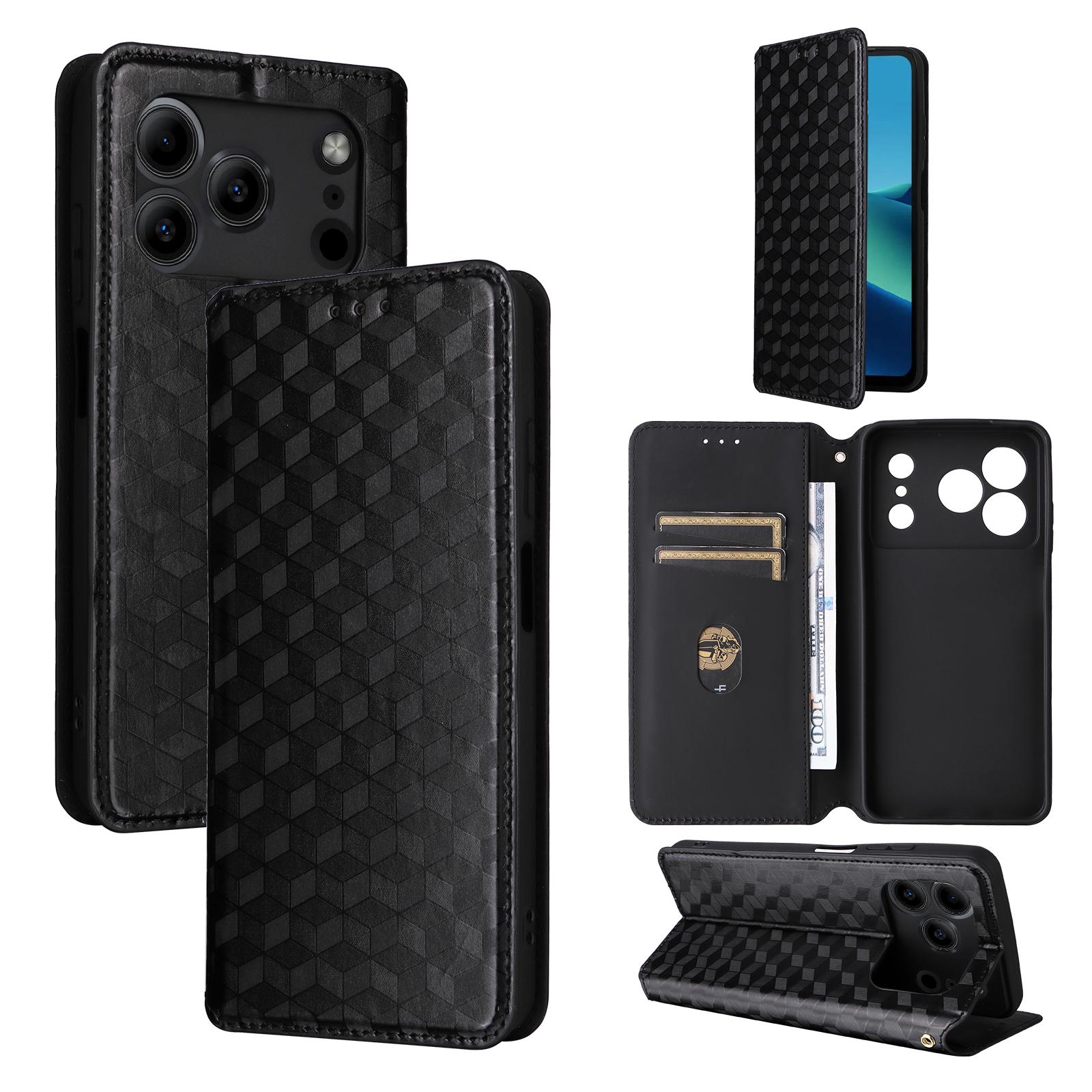 

Чохли-книжки для Doogee Note 56, Note 56 Pro зі штучної шкіри, повний захист корпусу, протиударний, міцний, ретро чохол для телефону чорний