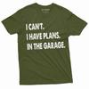 Men's Funny Garage Plans T-shirt Fathers Day Gift Idea Dad Husband Grandpa Tee