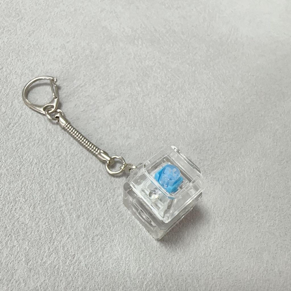 Mechanical Keyboard Keycap Stress Relief Keychain Led Bag Charm Lightweight Click Fidget Key Ring For Office Stress