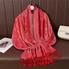Paisley Pashmina Shawl Scarf Women Jacquard Cashew Printed Scarves Flowers Borders Female Tassel Blanket Wraps Ethnic Shawls