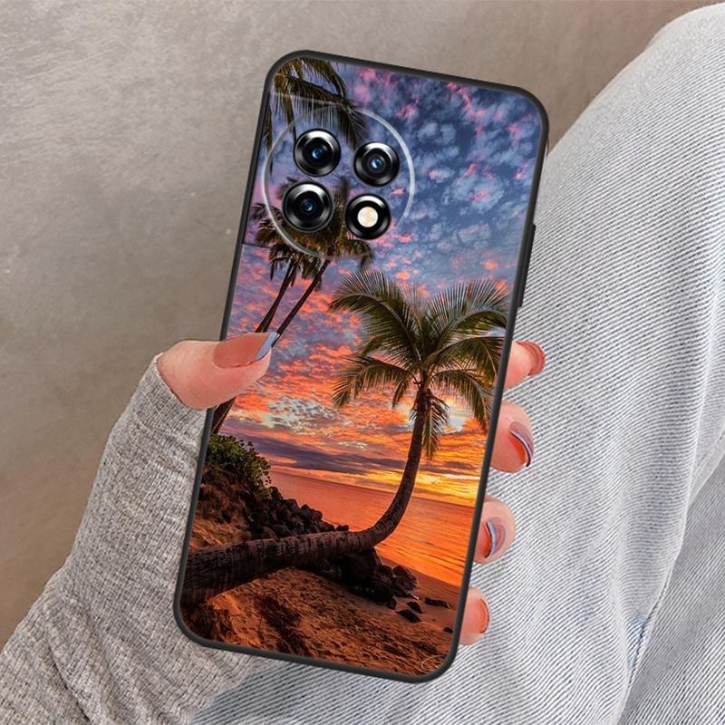 Summer Beach Sunset On Sea Cover For OnePlus 13R 13 12 12R 11 10 Pro 8T 10T OnePlus Nord 4 CE 2 3 Lite N10 N20 N30 Case