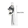 Woven Rope Bag Hanging Cartoon PU Animal Handbag Pendant Cute Schnauzer Women PU Leather Dog Puppy Backpack Pendant