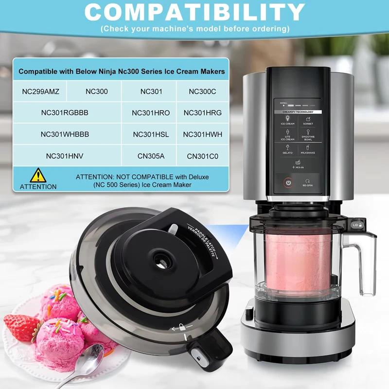 Outer Bowl Lid For Ninja Nc299amz/nc301/nc300/series(no Paddle) Ice Cream Makers Replacement Accessories